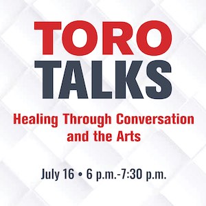 The text "Toro Talks: The Urgency of Now" on a geometric background