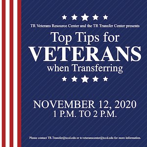 Veterans Transfer Tips—Nov. 12 at 1–2 p.m.