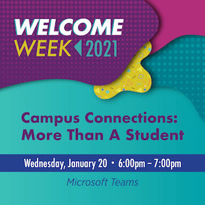 More Than A Student, Wednesday, January 20th, 6–7 p.m.