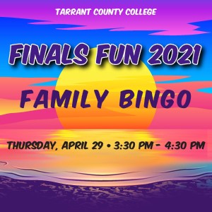 Finals Fun Family Bingo