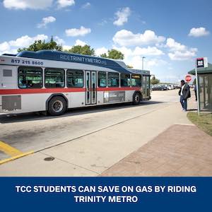 TCC Students can save money on gas with Trinity Metro