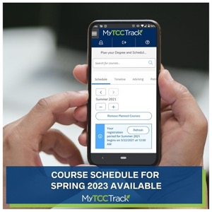 Course Schedule Available in MyTCCTrack